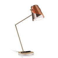 Slamp Overlay LED Table, copper (Kupfer), mit Ballpoint Pen