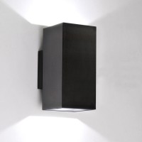 Milan Dau Doble LED Wandleuchte, schwarz satiniert gebürstet