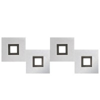 Grossmann Karree LED Wand- / Deckenleuchte, Aluminium, 4-flg., Dim-to-Warm, Rahmen: schwarz matt