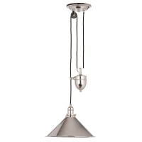 Elstead Lighting Provence Rise and Fall Pendelleuchte, Nickel poliert 