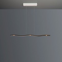 Escale Fluid 2.0 LED Pendelleuchte, Länge: 100 cm, Bronze eloxiert / geschliffen