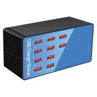 Mobilux USB-C Multi-Ladestation für Sunny LED, schwarz / blau