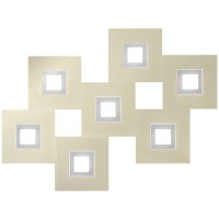 Grossmann Karree LED Deckenleuchte, perlglanz, 7-flg., Dim-to-Warm, Rahmen: Titan