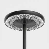 Rotaliana Sol F1 LED Stehleuchte, Struktur: schwarz matt, Raster: Chrom glänzend
