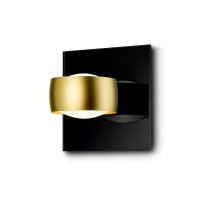 Oligo Grace Unlimited LED Wandleuchte, schwarz, Tunable White, Kopf: Gold matt