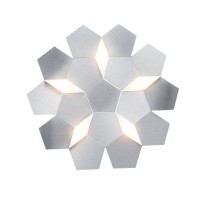 Grossmann Karat LED Wand- / Deckenleuchte, 44,6 x 42,4 cm, Aluminium