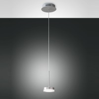 Fabas Luce Dunk LED Pendelleuchte, 1-flg., Aluminium gebürstet