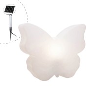 8 seasons design Shining Butterfly LED Solar- / Dekoleuchte, weiß