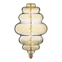 Sigor LED Filament Giantlampe Nest E27 Gold, 6 W, 2200 K, dimmbar, Ø: 20 cm