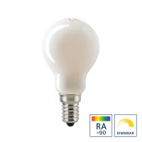Sigor LED Filament Kugellampe E14 opa, 4,5 W, 2700 K, dimmbar, Ø: 4,5 cm