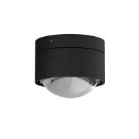 Top Light Puk Mini Plus Outdoor LED Deckenleuchte, Gehäuse, schwarz matt feinstrukturiert, mit Linse klar (nicht inbegriffen)