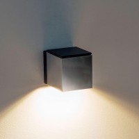 Milan Mini Dau LED Wandleuchte, Chrom / schwarz matt