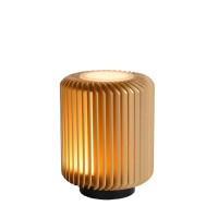 Lucide Turbin LED Tischleuchte, Gold / Messing matt (eingeschaltet)
