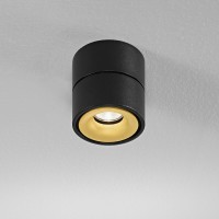 Egger Licht DLS Lighting Clippo LED Wand- / Deckenstrahler, Dim-to-Warm, schwarz / Gold