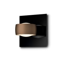 Oligo Grace Unlimited LED Wandleuchte, schwarz, Tunable White, Kopf: Brazilian brown