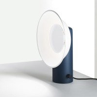 Zava Reverb LED Tischleuchte, weiß / ozeanblau