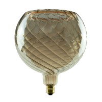 Segula LED Floating Globe 200 twisted smokey grau E27, 6 W, 1900 K, dimmbar, Ø: 20 cm