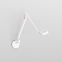 Rotaliana String W2 Mini Dim-To-Warm LED Wandleuchte, weiß matt, Textilkabel: orange