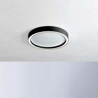 Bopp Aura LED Smart Home Deckenleuchte, Ø: 40 cm, mit Casambi, weiß / schwarz